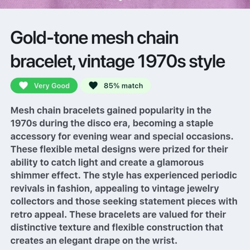Gold-Tone Mesh Chain Bracelet